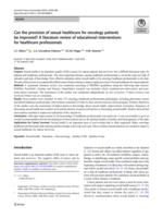 Can the provision of sexual healthcare for oncology patients be improved? A literature review of educational interventions for healthcare professionals