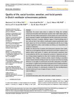 Quality of life, social function, emotion, and facial paresis in Dutch vestibular schwannoma patients