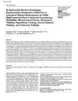 A systematic review evaluating psychometric properties of parent or caregiver report instruments on child maltreatment