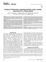 Analysis of laboratory reporting practices using a quality assessment of a virtual patient