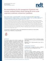 Recommendations for the management of patients with immune-mediated kidney disease during the severe acute respiratory syndrome coronavirus 2 pandemic