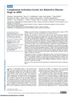 Complement activation levels are related to disease stage in AMD