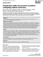 Preoperative frailty and outcome in patients undergoing radical cystectomy