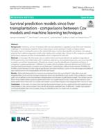 Survival prediction models since liver transplantation-comparisons between Cox models and machine learning techniques