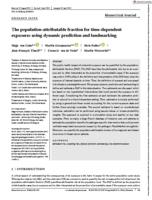 The population-attributable fraction for time-dependent exposures using dynamic prediction and landmarking