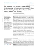 Do preferred risk formats lead to better understanding?