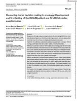 Measuring shared decision making in oncology