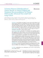 Variation between multidisciplinary tumor boards in clinical staging and treatment recommendations for patients with locally advanced non-small cell lung cancer
