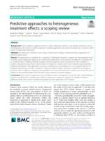 Predictive approaches to heterogeneous treatment effects: a scoping review