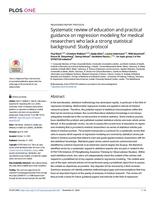 Systematic review of education and practical guidance on regression modeling for medical researchers who lack a strong statistical background: study protocol