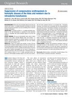 Suppression of compensatory erythropoiesis in hemolytic disease of the fetus and newborn due to intrauterine transfusions