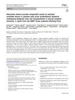 Alternative donors provide comparable results to matched unrelated donors in patients with acute lymphoblastic leukemia undergoing allogeneic stem cell transplantation in second complete remission