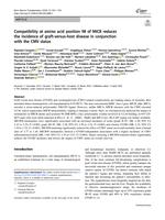 Compatibility at amino acid position 98 of MICB reduces the incidence of graft-versus-host disease in conjunction with the CMV status