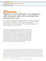 Epigenetics meets proteomics in an epigenome-wide association study with circulating blood plasma protein traits