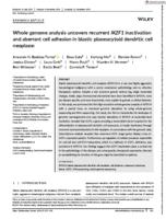 Whole-genome analysis uncovers recurrent IKZF1 inactivation and aberrant cell adhesion in blastic plasmacytoid dendritic cell neoplasm