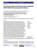 The selective glucocorticoid receptor antagonist CORT125281 has tissue-specific activity