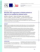 Mortality after amputation in dialysis patients is high but not modified by diabetes status