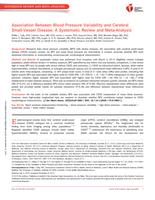 Association between blood pressure variability and cerebral small-vessel disease: a systematic review and meta-analysis