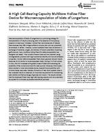 A high cell-bearing capacity multibore hollow fiber device for macroencapsulation of islets of Langerhans