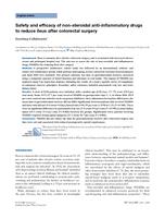 Safety and efficacy of non-steroidal anti-inflammatory drugs to reduce ileus after colorectal surgery