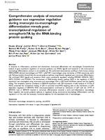 Comprehensive analysis of neuronal guidance cue expression regulation during monocyte-to-macrophage differentiation reveals post-transcriptional regulation of semaphorin7A by the RNA-binding protein quaking