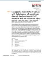 Sex-specific microRNAs in women with diabetes and left ventricular diastolic dysfunction or HFpEF associate with microvascular injury