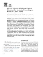 Vascular surgeons' views on ejaculation disorders after abdominal aortic surgery