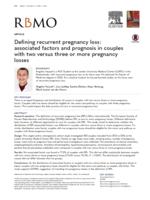 Defining recurrent pregnancy loss