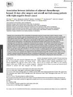 Association between initiation of adjuvant chemotherapy beyond 30 days after surgery and overall survival among patients with triple-negative breast cancer