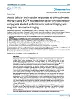 Acute cellular and vascular responses to photodynamic therapy using EGFR-targeted nanobody-photosensitizer conjugates studied with intravital optical imaging and magnetic resonance imaging