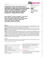 Prophylactic total pancreatectomy in individuals at high risk of pancreatic ductal adenocarcinoma (PROPAN): systematic review and shared decision-making programme using decision tables