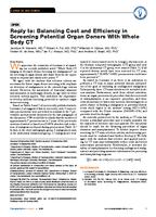 Reply to: balancing cost and efficiency in screening potential organ donors with whole body CT