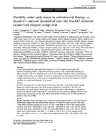 Mortality under early access to antiretroviral therapy vs. Eswatini's national standard of care