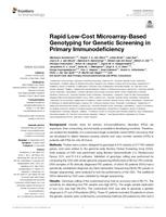 Rapid low-cost microarray-based genotyping for genetic screening in primary immunodeficiency