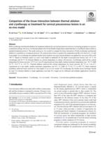 Comparison of the tissue interaction between thermal ablation and cryotherapy as treatment for cervical precancerous lesions in an ex-vivo model