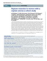 Septum resection in women with a septate uterus