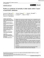 Frailty as a predictor of mortality in older adults within 5 years of psychiatric admission