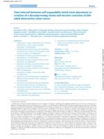 Time interval between self-expandable metal stent placement or creation of a decompressing stoma and elective resection of left-sided obstructive colon cancer