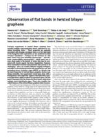 Observation of flat bands in twisted bilayer graphene