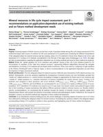 Mineral resources in life cycle impact assessment