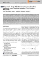 Mechanistic study of the electrosynthesis of propylene carbonate from propylene oxide and CO2 on copper electrodes