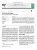 Influence of water on the hydrogen evolution reaction on a gold electrode in acetonitrile solution