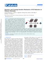 Structure- and coverage-sensitive mechanism of NO reduction on platinum electrodes