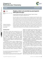 Probing coiled-coil assembly by paramagnetic NMR spectroscopy