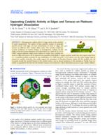 Separating catalytic activity at edges and terraces on platinum