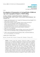 Investigation of chemomarkers of astragali radix of different ages and geographical origin by NMR profiling