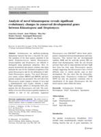 Analysis of novel kitasatosporae reveals significant evolutionary changes in conserved developmental genes between Kitasatospora and Streptomyces