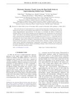 Electronic structure trends across the rare-earth series in superconducting infinite-layer nickelates