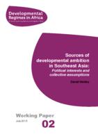 Sources of developmental ambition in Southeast Asia