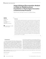 Using LCA-based decomposition analysis to study the multidimensional contribution of technological innovation to environmental pressures